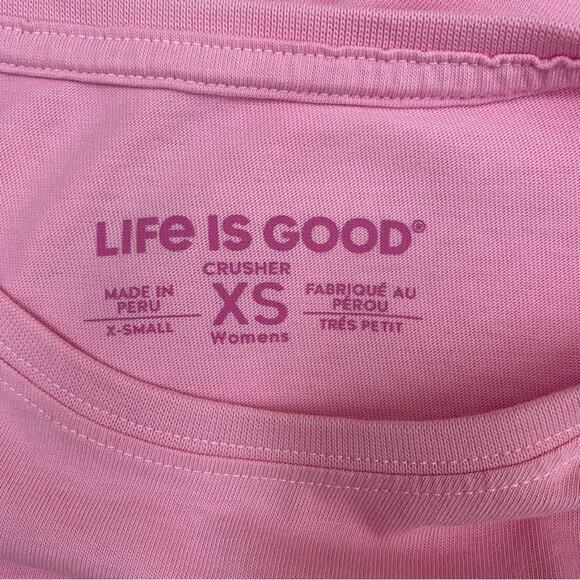 Life is Good Crusher Tee Pink Talk Birdie to Me Short Sleeve Size XS - Picture 4 of 8